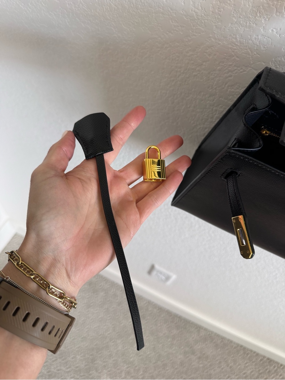 Vici Black Mini Top-Handle Crossbody with Gold Hardware - Picture 5 of 6